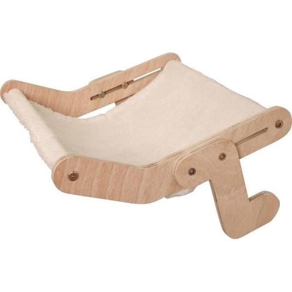 KERBL - Hängmatta för katter - 42,5 x 47 cm - Massivt trä - Vändbar yta