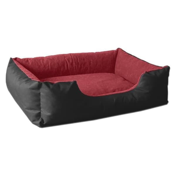 Säng för hund - BedDog - LUPI - Svart/Röd - 55x40 cm - Litet djur