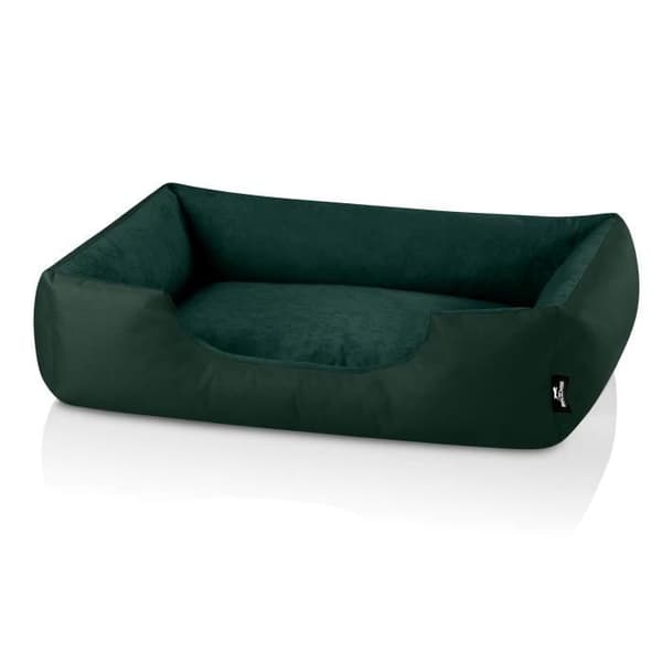Hundsäng - BedDog® - ZARA - 80x65 cm - Mörkgrön - Rektangulär