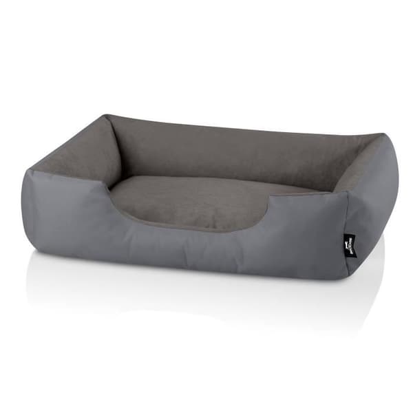 Lit för hund - BedDog® - ZARA - 80x65 cm - Grå STEEL-GREY - Rektangulär
