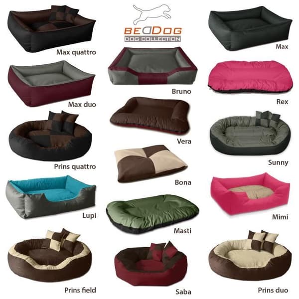 Hundsäng - BedDog - MAX QUATTRO 2in1 - XXL 120x85cm - MYSTIC (grön/brun) - Inomhus/utomhus