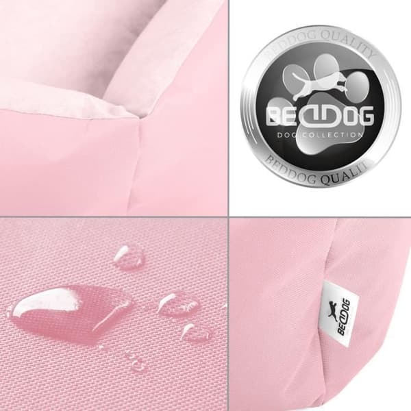 Hundsäng - BedDog® - ZARA - 70x55 cm - PINK-YORK - Rektangulär