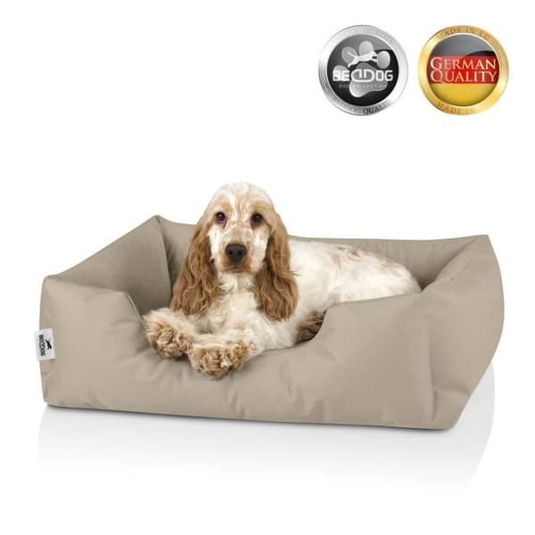 Hundsäng - BedDog® - ZARA - 70x55 cm - Beige - Rektangulär - Vattentät