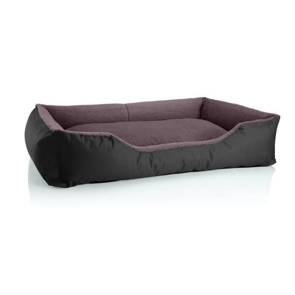 Säng för hund - BedDog - TEDDY - XXL 120x85cm - Svart/Brun - Tvättbar och bekväm