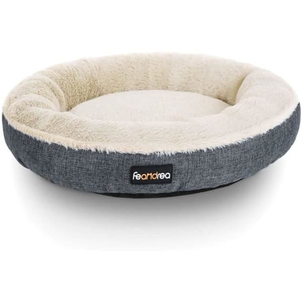 FEANDREA Hundkorg, Kattbädd, Rund, 65 cm, Mörkgrå PGW065G01