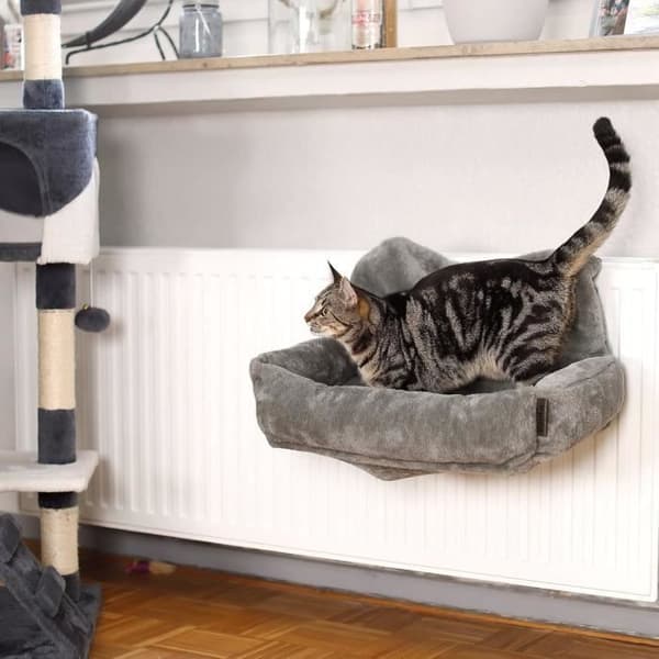 Värmefilt - lionto - Modell Mysig - Mörkgrå - 55x36x26 cm - För Katter