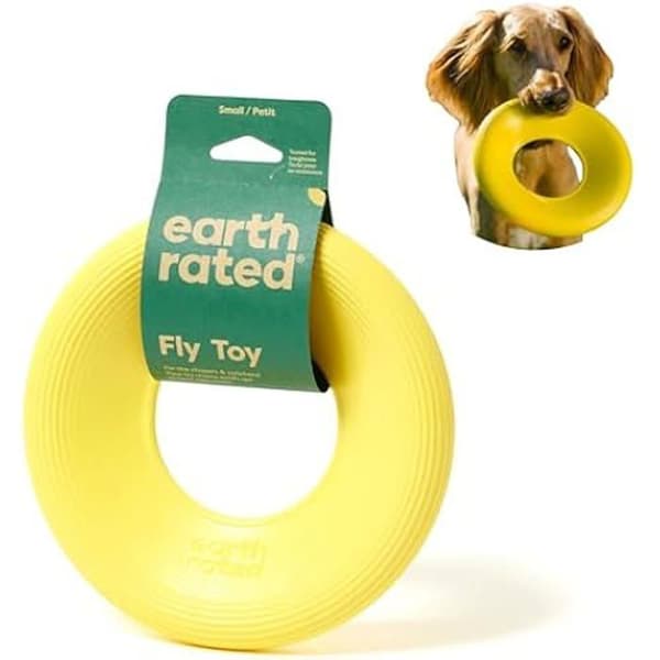 Hundleksak - EARTH RATED - Flygande Skiva - Storlek S - Flytande - Hög Synlighet