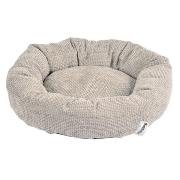 Hund- och katt Donut Säng i Sammet "Granite" 50cm Linne
