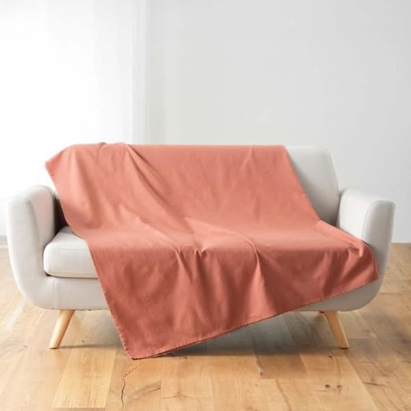 Rullbart pläd - Lucile - 220x240 cm - polycotton - färg gammal rosa