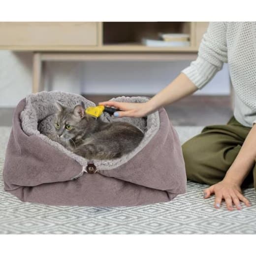 Djurmatta Kattbädd Matta, 3 i 1 Kattkudde, Tvättbar Kattbädd Mjuk-70 x 50 cm