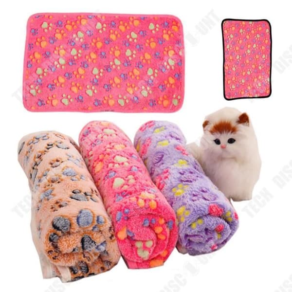 TD® Filt hund katt husdjur kallt vardagsrum matta kennel höstpläd vinter varm fleece rosa färg patt