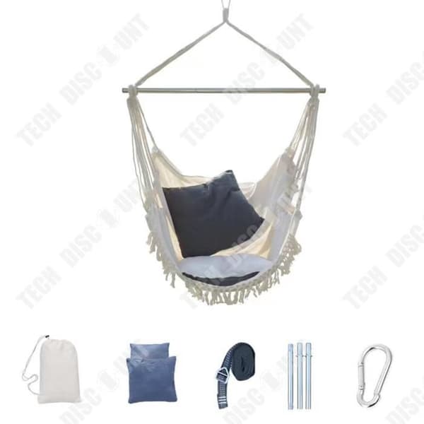 TD® Bärbar Canvas Hängstol Camping Swing Utomhus Hängmatta Inomhus och Utomhus Camping Hängmatta