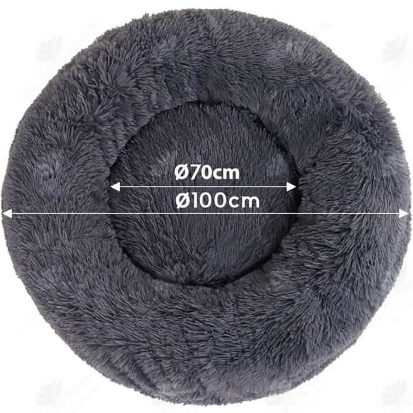 HTBE® Deep sleep dog house rund plysch strömatta höst och vinter kattmadrass husdjurs kennel compa