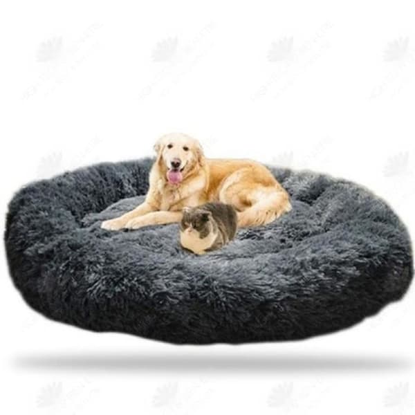 HTBE® Deep sleep dog house rund plysch strömatta höst och vinter kattmadrass husdjurs kennel compa