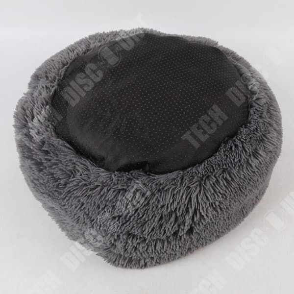 TD® Sovkorg Hund Kattkorg Rund kudde Vintervarm plysch husdjurssäng - Mörkgrå 60 cm / Heavy Duty / Långhårig