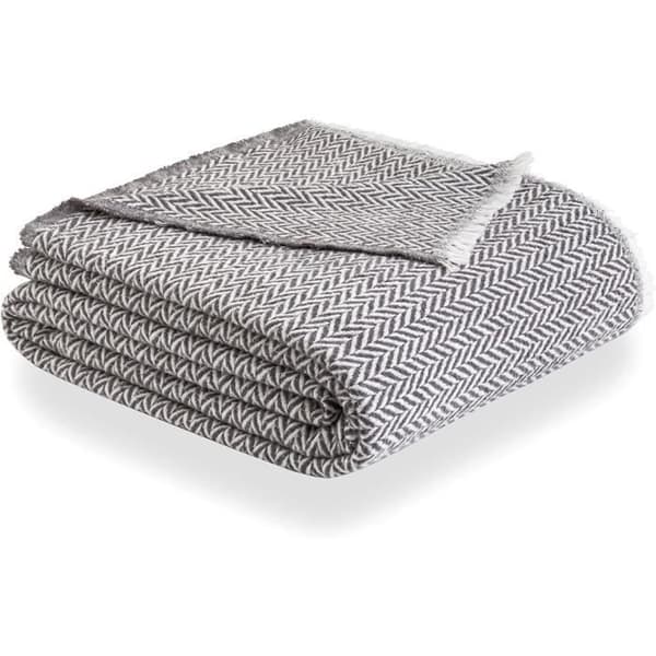 Todocama Extra Mjuk Bomullsöverdrag Fyra Säsonger för Soffa, Multifunktionell Pläd, Mörkgrå, 230 x 240 cm