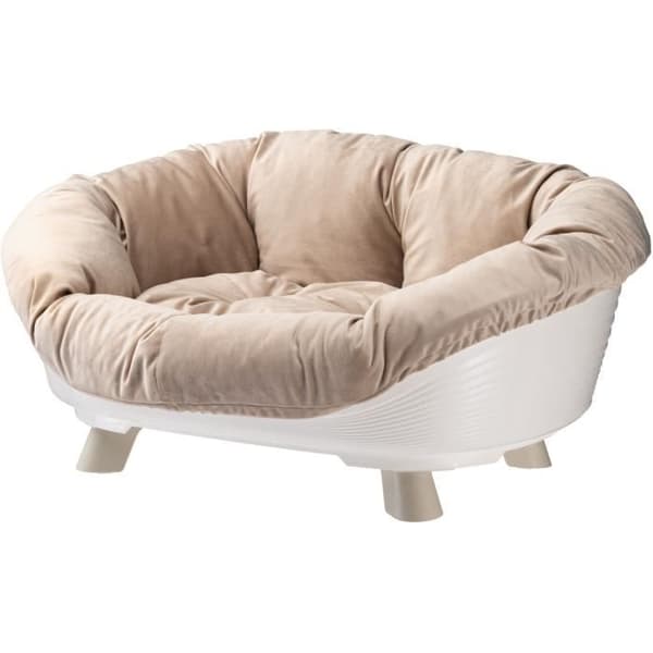 Corbeille - FERPLAST - SOFFA TRON 6 - Med kudde - Vit