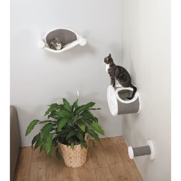 TRIXIE Cat Hammock 54 x 28 x 33 cm Cream and Grey
