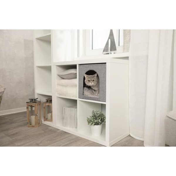 TRIXIE Ella Cuddly Shelter Shelter - 33x33x37cm - Grå - För katter