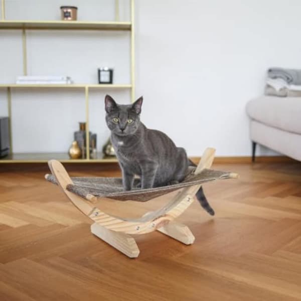 Hängmatta för katter - Kerbl - Siesta 2.0 - Brun - 61x37x29cm - Inomhus