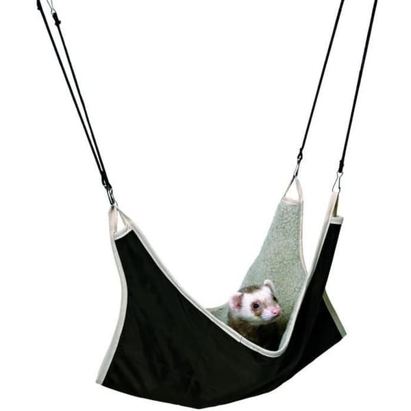 Hängmatta för illrar - TRIXIE - 45 × 45 cm - Päls och nylon - Brun/Vit