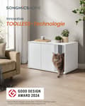 Miniatyrbild 7 av 7: Kattlåda, katthus, för stora katter, sidobord, soffbord, Snövit