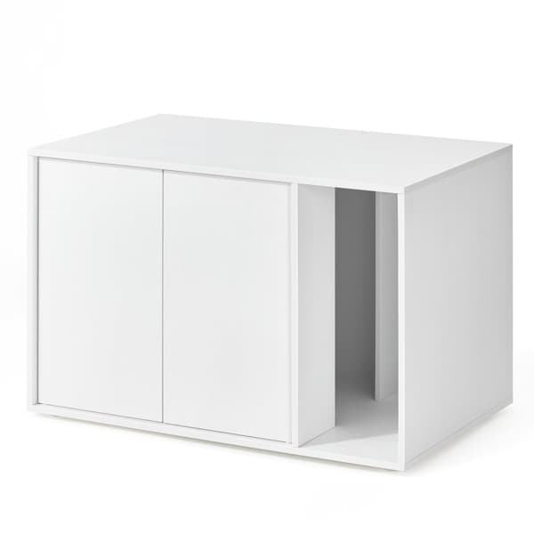 Kattlåda, katthus, för stora katter, sidobord, soffbord, Snövit