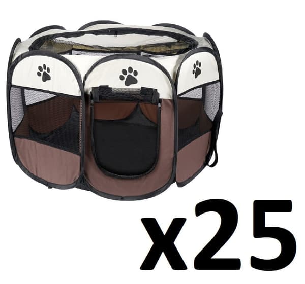 Lekhage för hund/katt 91x91x58cm - brun x 25