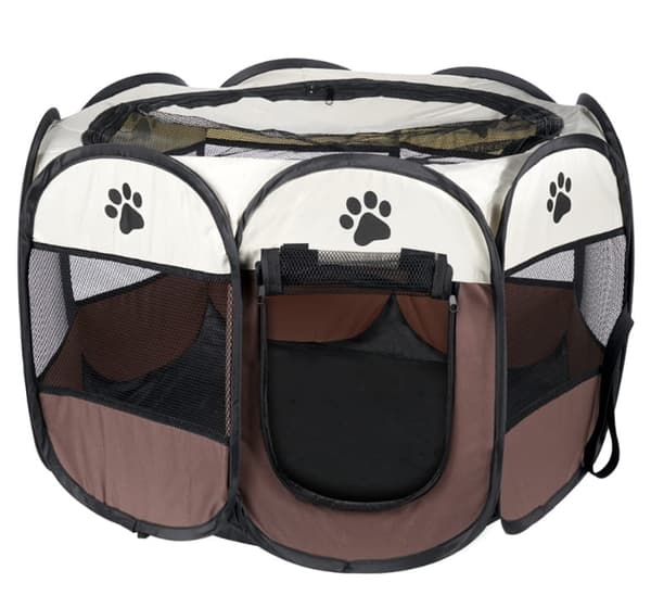 Lekhage för hund/katt 74x74x43cm - brun