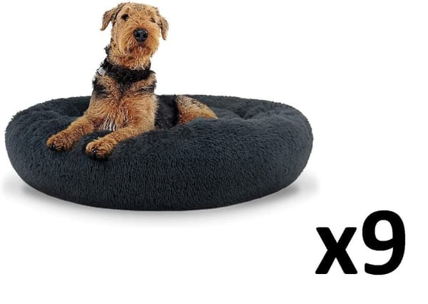 Plyschsäng L 80cm - mörkgrå x 9