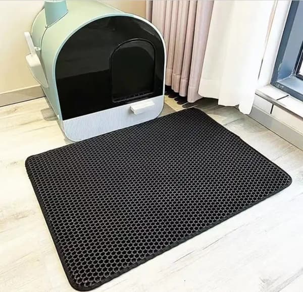 Kattlådematta 60x45cm - Svart