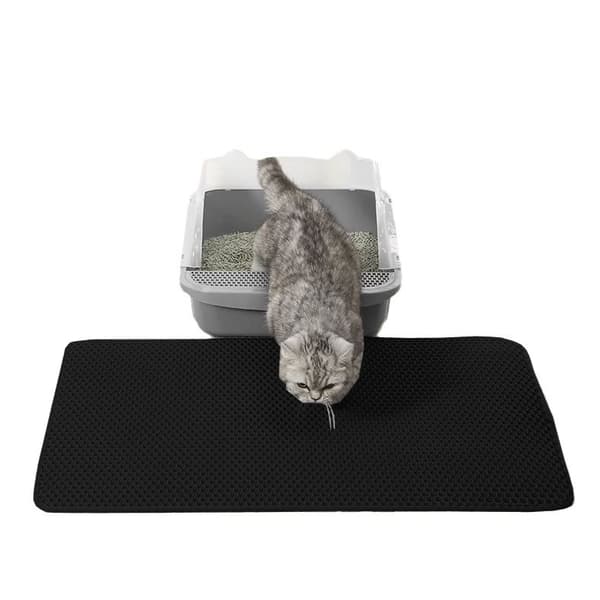 Kattlådematta 60x45cm - Svart