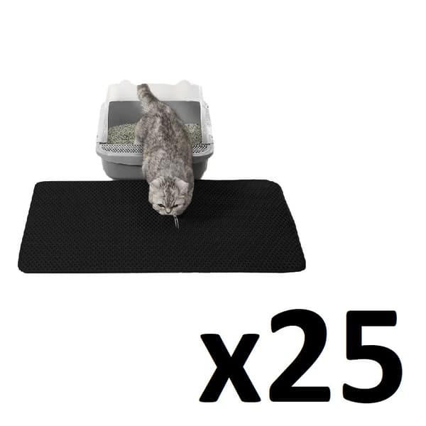 Kattlådans matta 60x45cm - svart x 25