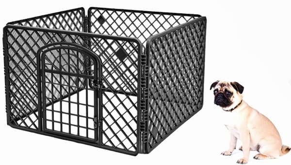 Hundebur 90x90x60cm Sort