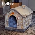 Miniatyrbild 2 av 2: Hundhus, avtagbart överdrag, mysig design,L 53x43x46cm, Hundhus Kaffe Hund