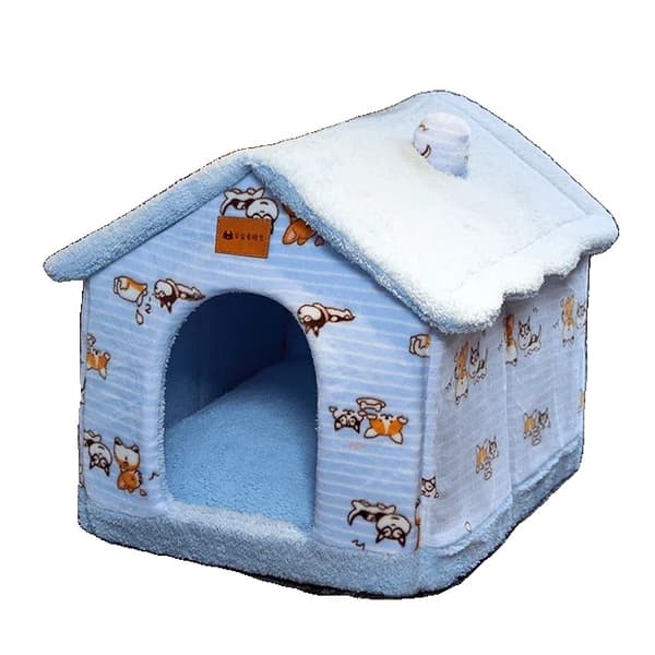 Hundhus, avtagbart överdrag, mysig design,Hundhus Blå, L 53x43x46cm