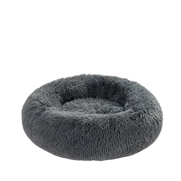 Hundbädd, Mjuk Plysch, Tvättbar,GWLL-Mörkgrå, XL-Cirka-80CM