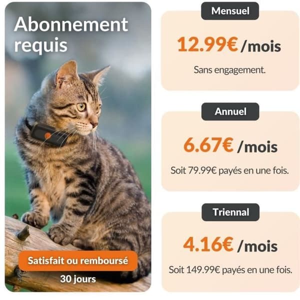 GPS-seurantalaite kissoille - Weenect XS (musta versio 2023)