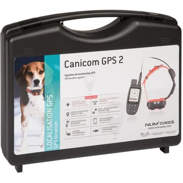 Komplet GPS-trackersæt - NUM'AXES - CANICOM GPS 2 - Sort / Orange