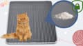 Miniatyrbild 9 av 11: Stor kattsandmatta dubbel
