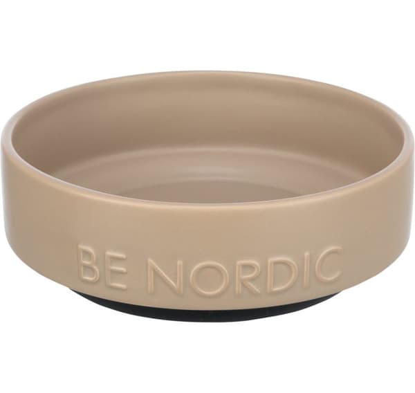 Be Nordic skål, keramik/gummi, 0,5 l/ø 16 cm, taupe, Trixie