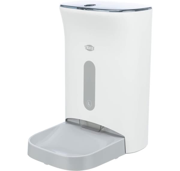 TX8 2.0 automatisk maddispenser, 4,5 l/24 × 38 × 19 cm, hvid/grå, Trixie