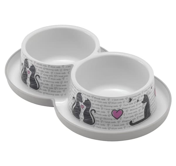 Dobbel trendy middag - 2 x 350 ml katteforelskede gråhvite, Moderna products