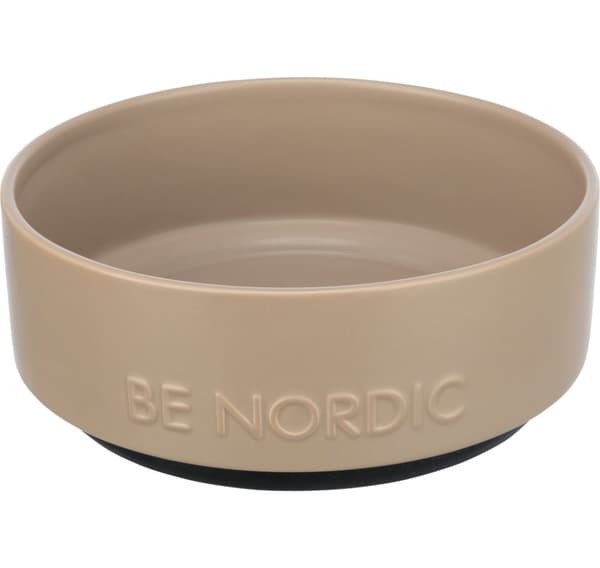 Skål, keramik/gummi, 1,2 l/ø 18 cm, taupe