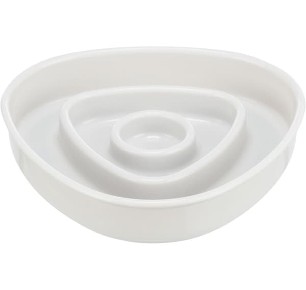 Slow Feeding kulho, muovi/TPR, 0,35 l/15 × 15 cm, harmaa