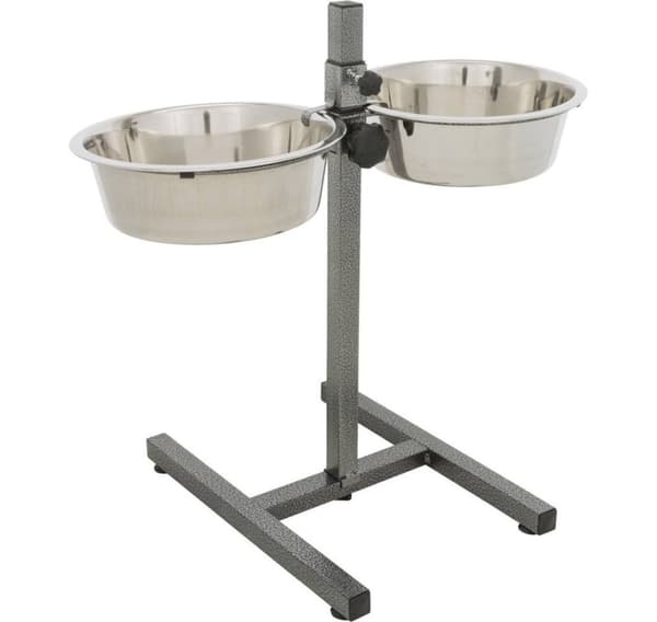 Sæt med skåle i rustfrit stål med hævet bund Hundestang, 2 × 2,8 l/ø 24 cm