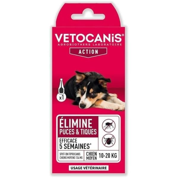 VETOCANIS Fipronil Spot-on Pipette - För medelhundar