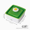 Miniatyrbild 6 av 6: CAT IT Mini waterer med blomma - 1,5 L (50,7 fl oz) - Vitt och grönt - För katter
