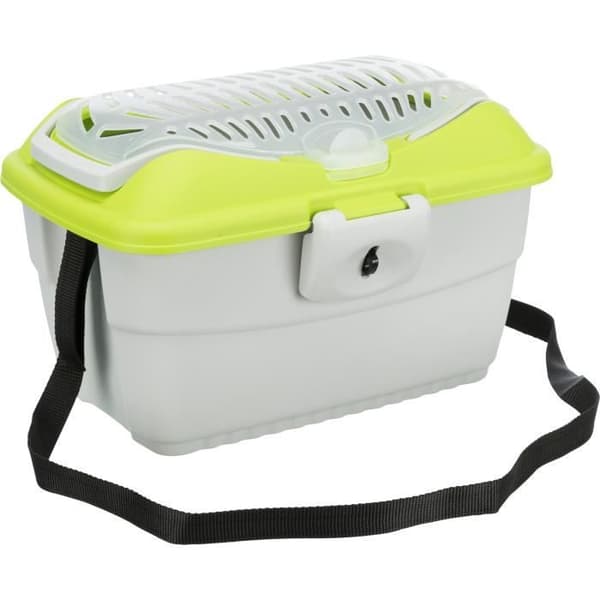 TRIXIE Transportbox Mini-Capri 40 × 22 × 30 cm ljusgrå / blå för gnagare
