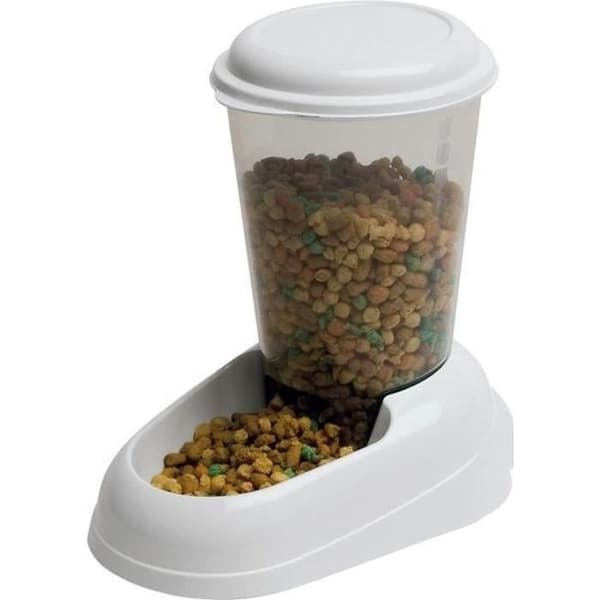FERPLAST Zenith 3L livsmedelsdispenser av plast - 29,2x20,2x28,8 - Vit - Hund och katt